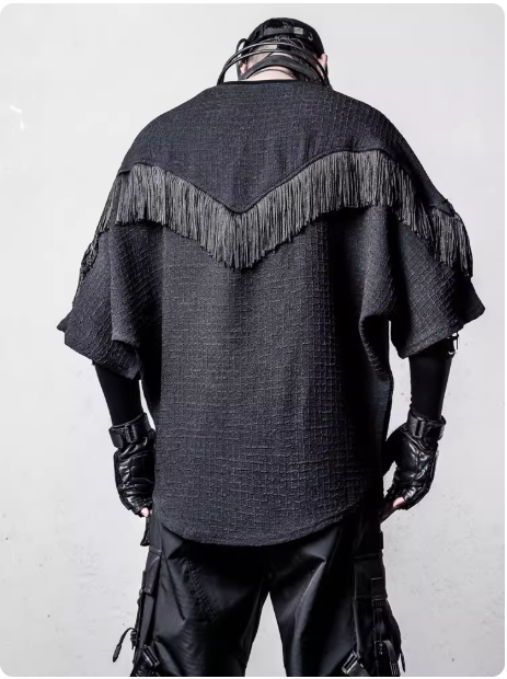 Sweat-shirt oversize à franges
