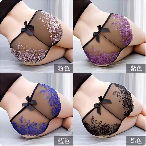 Culottes transparentes en dentelle