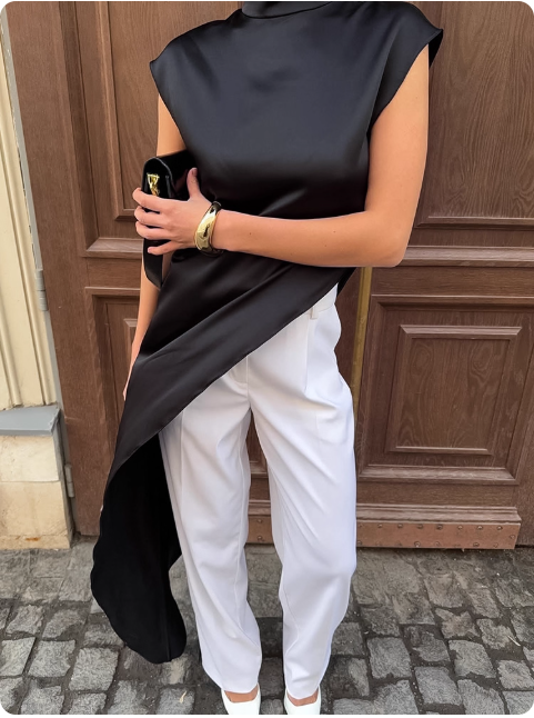 Combinaison élégante noir et blanc