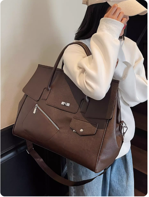 Sac cabas marron élégant