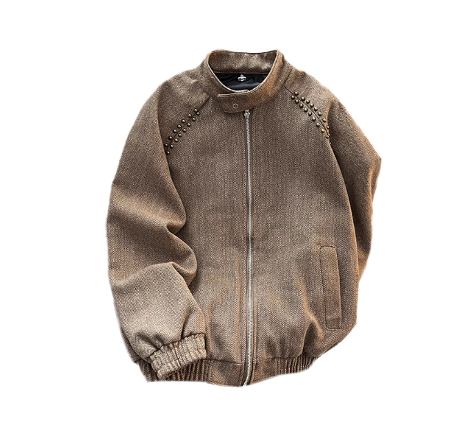 Veste marron en tissu