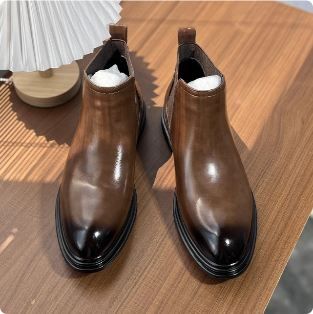 Bottines en cuir pour hommes