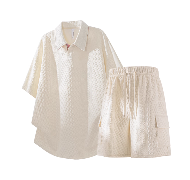 Ensemble poncho et short noir