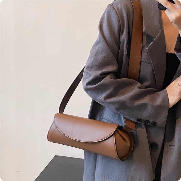 Sac à bandoulière en cuir marron
