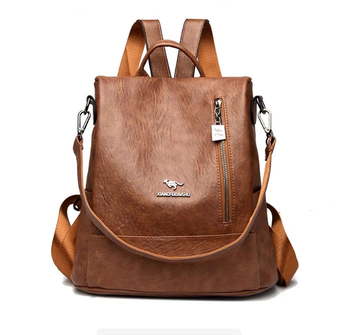 Sac à dos en cuir noir