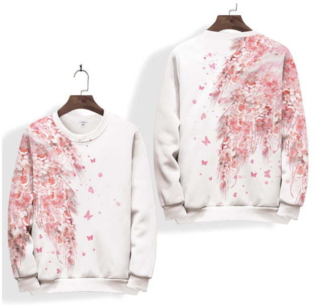 Sweat à capuche artistique à motif floral