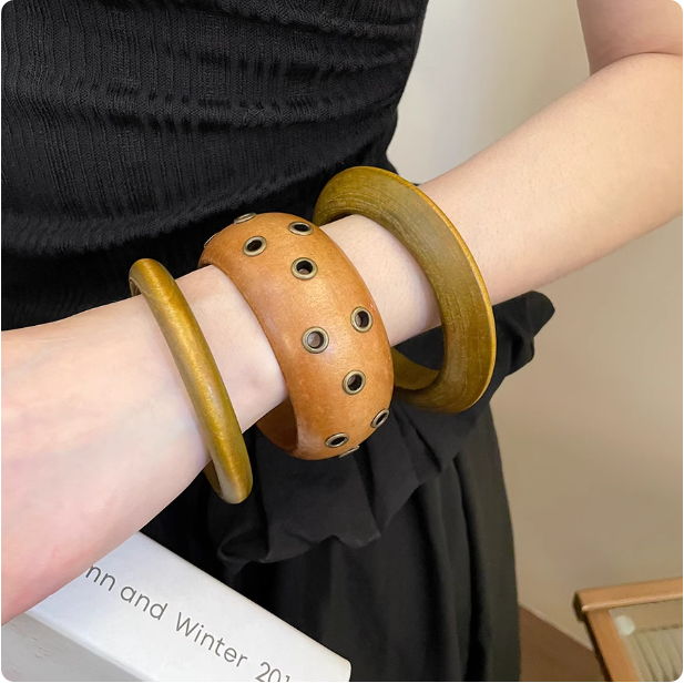 Bracelets en bois artisanal