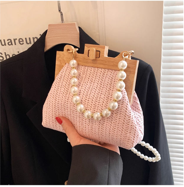 Sac à main en paille tressée