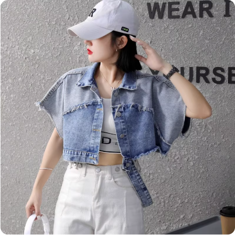 Veste en jean déstructurée