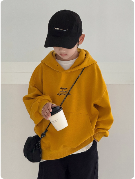 Sweat à capuche jaune