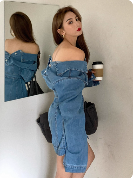 Robe-chemise en jean