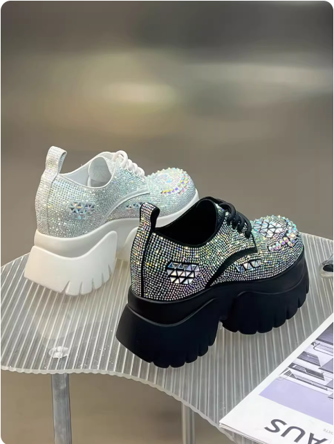 Chaussures plateforme à strass