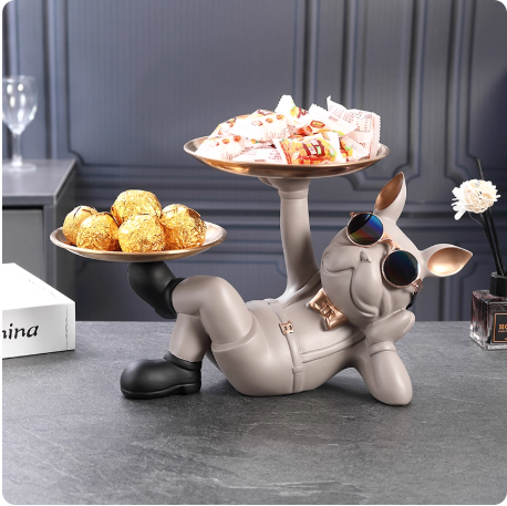 Plateau de service chien élégant