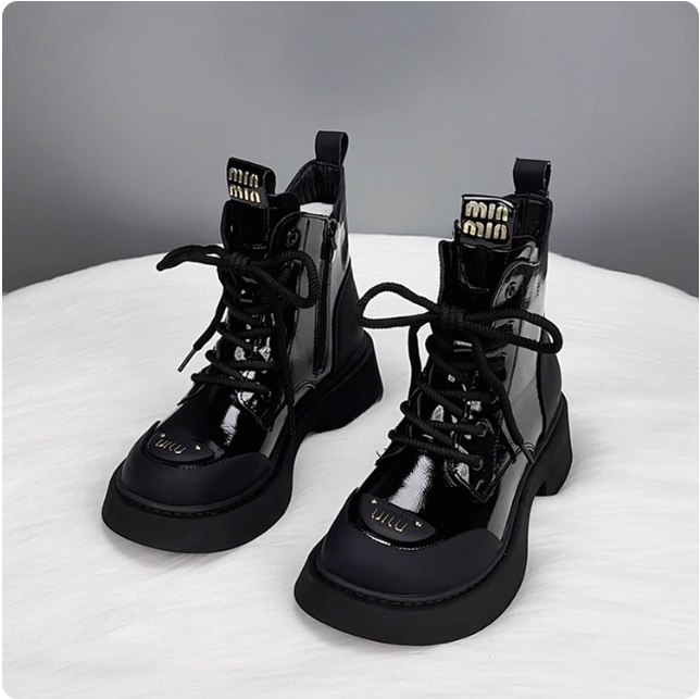 Bottes en cuir Miu Miu