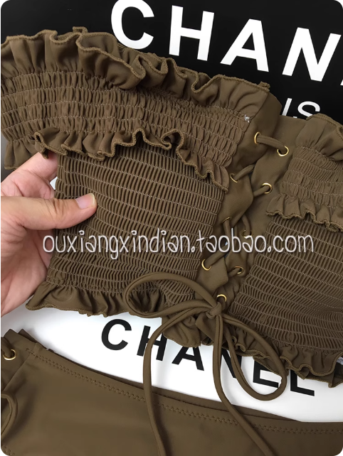 Bikini Chanel marron