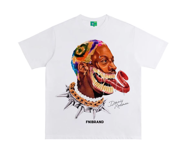 T-shirt FNIBRAND à imprimé artistique