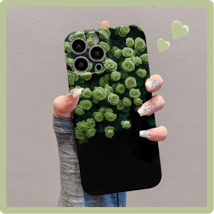 Coque de téléphone à motif de roses
