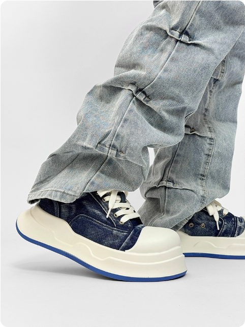 Baskets en denim