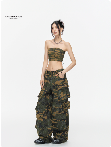 Pantalon cargo camouflage
