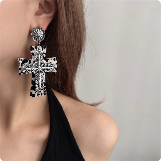Boucles d'oreilles croix