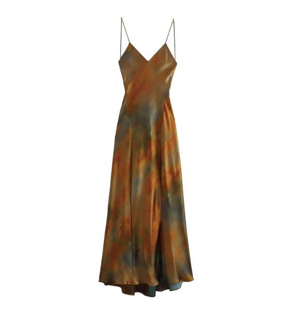 Robe longue d'été tie-dye