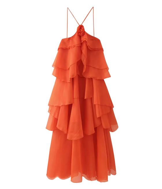 Robe à volants en mousseline