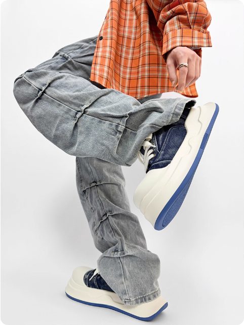 Baskets en denim