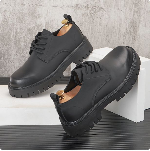 Chaussures Derby en cuir marron