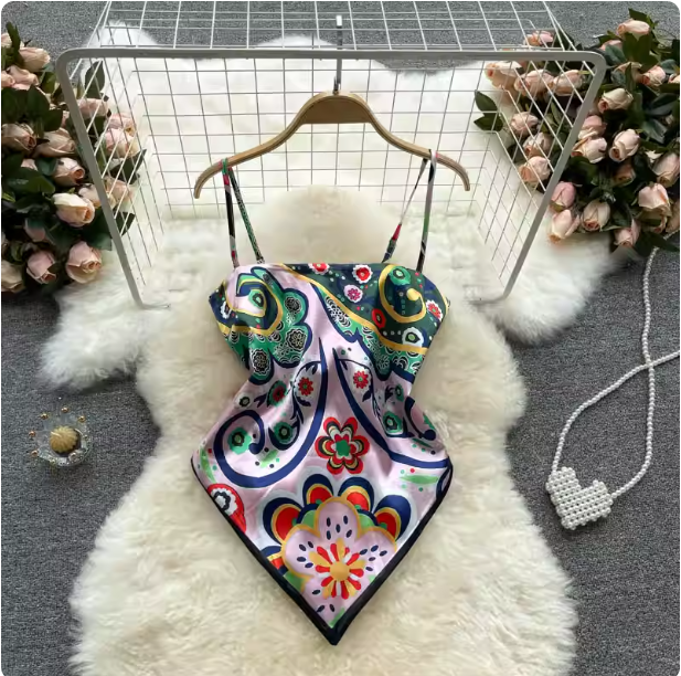 Top à motifs bandana