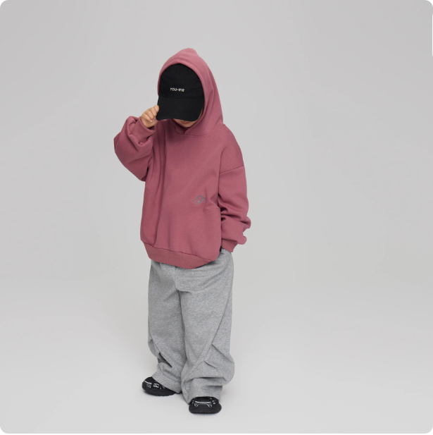 Sweat à capuche enfant rose