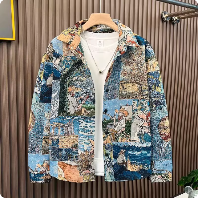 Veste patchwork artistique