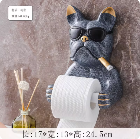Porte-papier toilette bulldog
