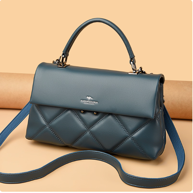 Sac à main en cuir bordeaux