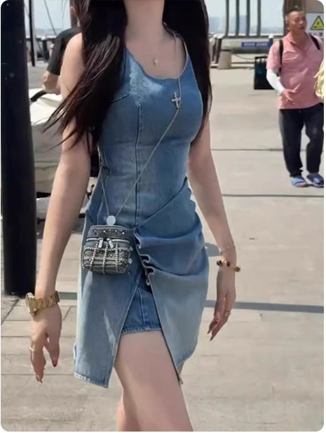 Robe en jean décontractée