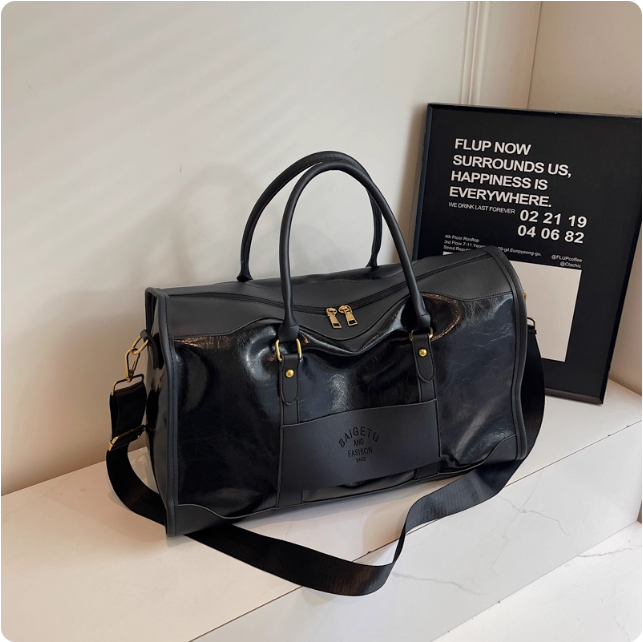 Sac de voyage en cuir rouge