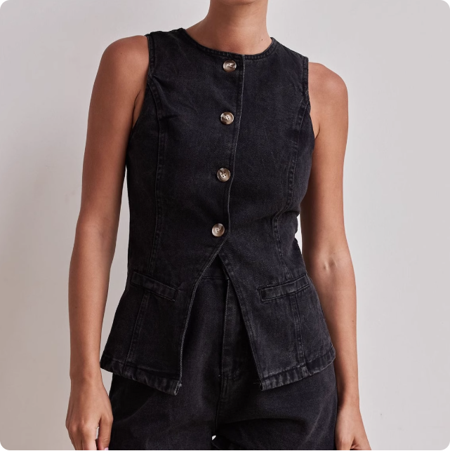 Ensemble débardeur et short en jean