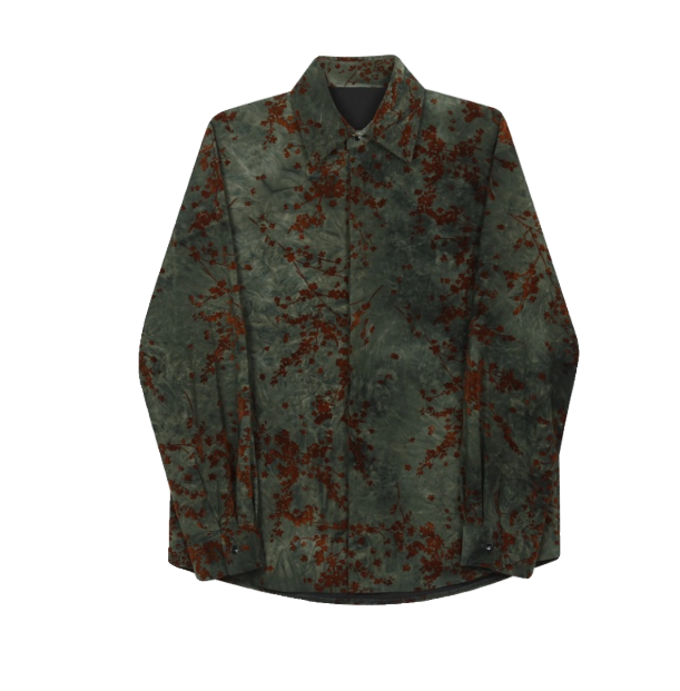 Chemise imprimée verte