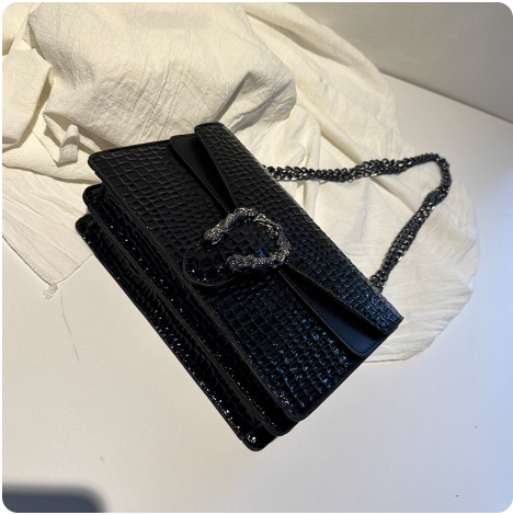 Sac à main Hurbenluu en cuir effet crocodile