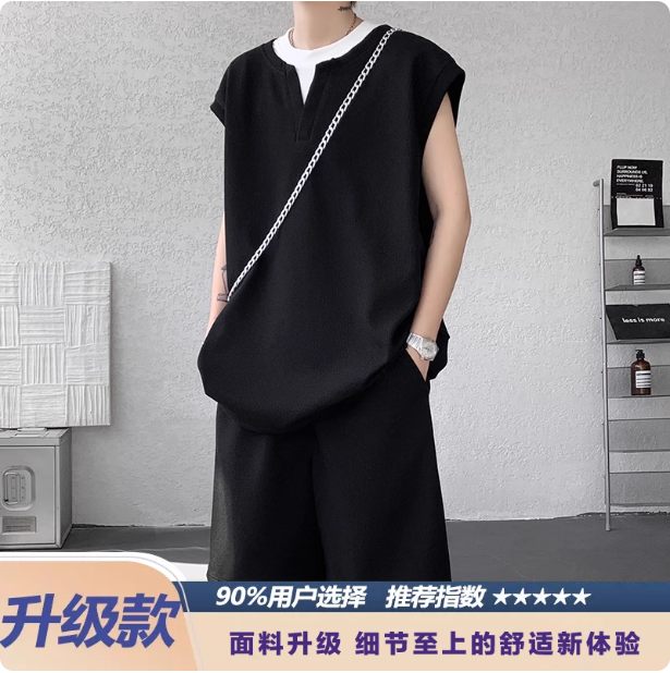 Ensemble short et t-shirt noir