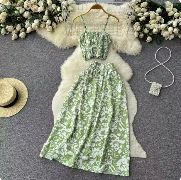 Ensemble Floral Rouge