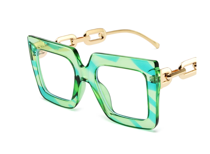 Lunettes fantaisie vertes