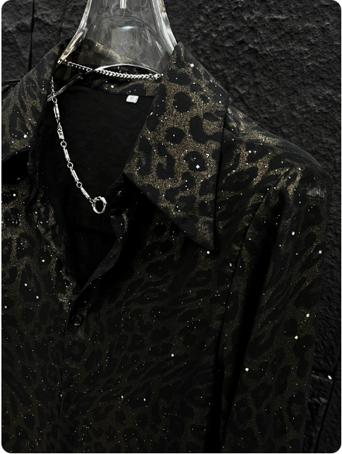 Chemise à motif léopard