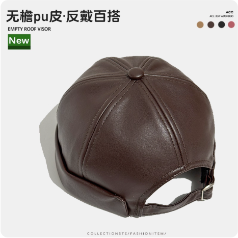 Bonnet docker en cuir