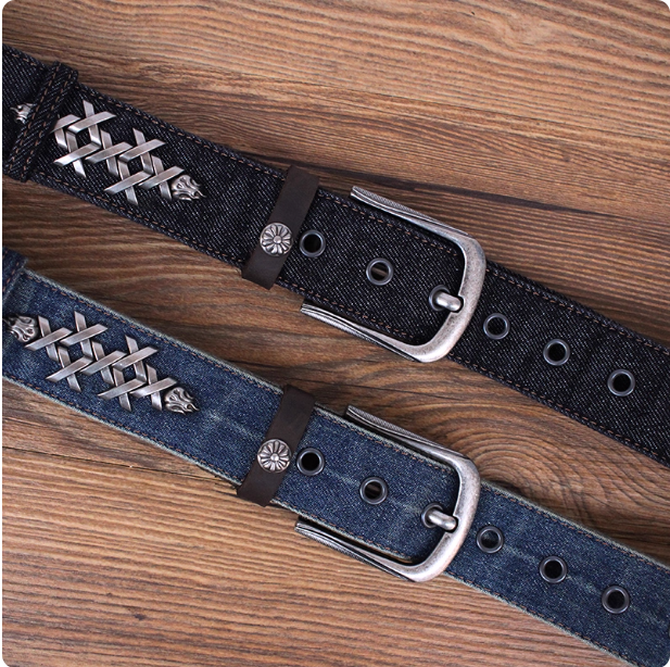 Ceinture en denim noire