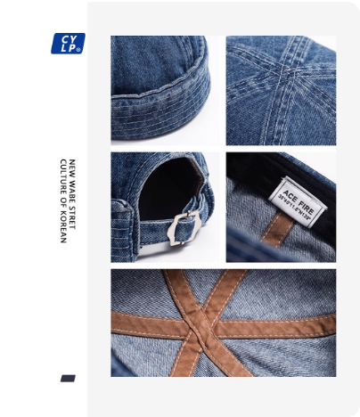 Casquette en jean streetwear
