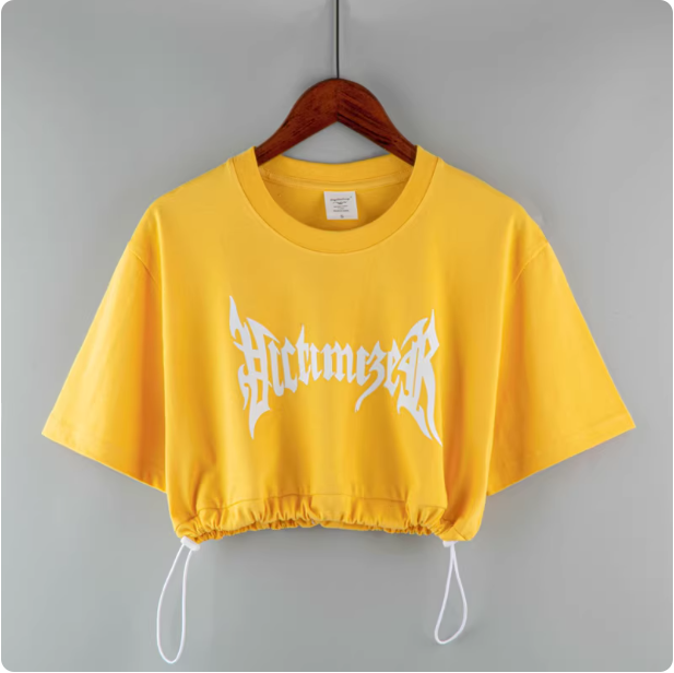 T-shirt court rose imprimé