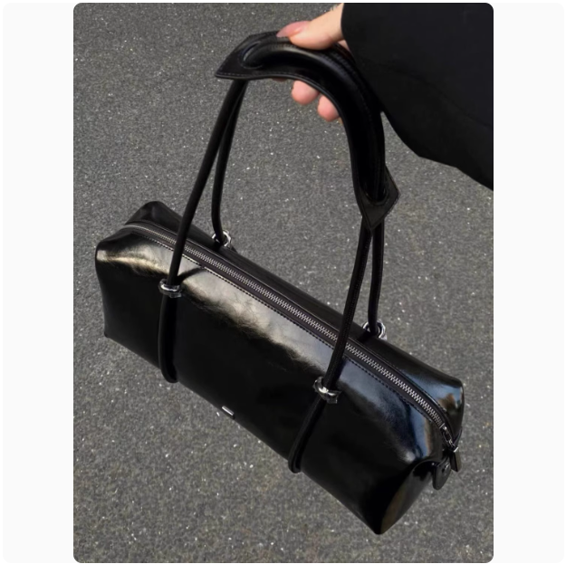 Sac de voyage en cuir noir