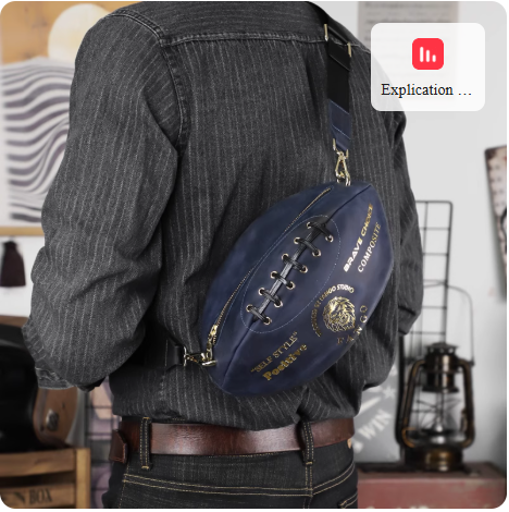 Sac à bandoulière ballon de football vintage