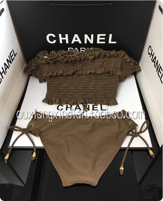 Bikini Chanel marron