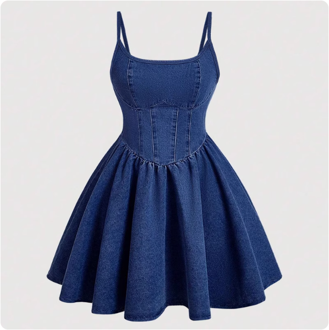 Robe en jean courte